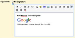 Gmail Rich text signatures